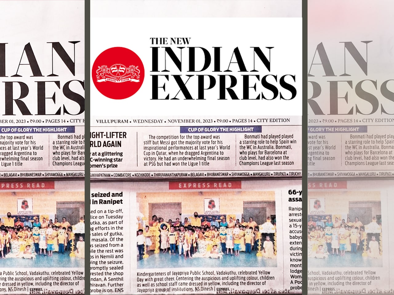 The New Indian Express - Kids at JPV celebrated Yellow Day with auspiciousness.